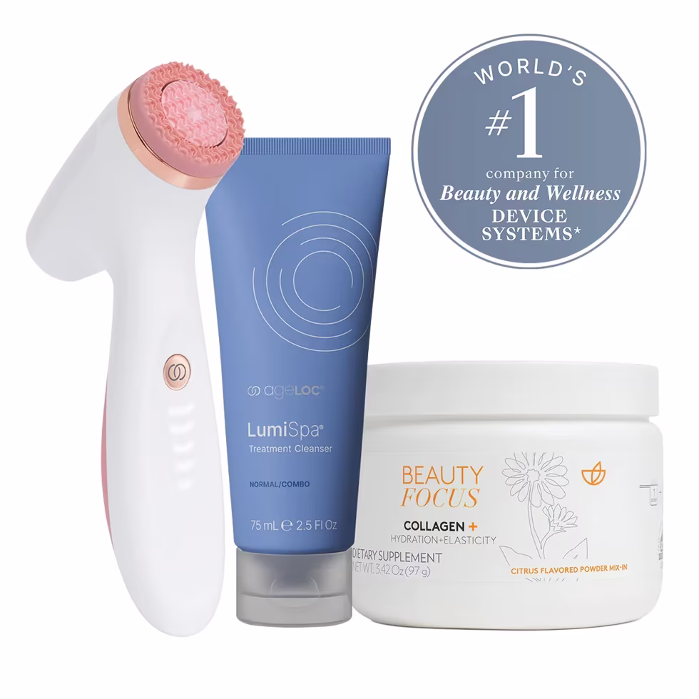 LumiSpa® iO Rose Gold & Collagen+ Pack (AU) - Normal/Combo