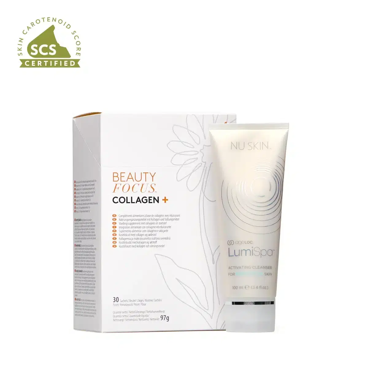 Collagen+ ja LumiSpa Cleanser Kit (Suomi) - Herkkä iho