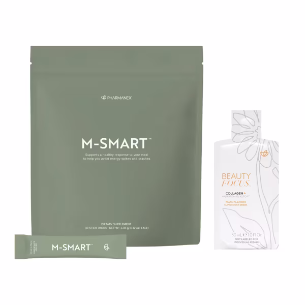 Pharmanex® M-Smart™ + Beauty Focus® Collagen+ (USA) - Peach Flavor